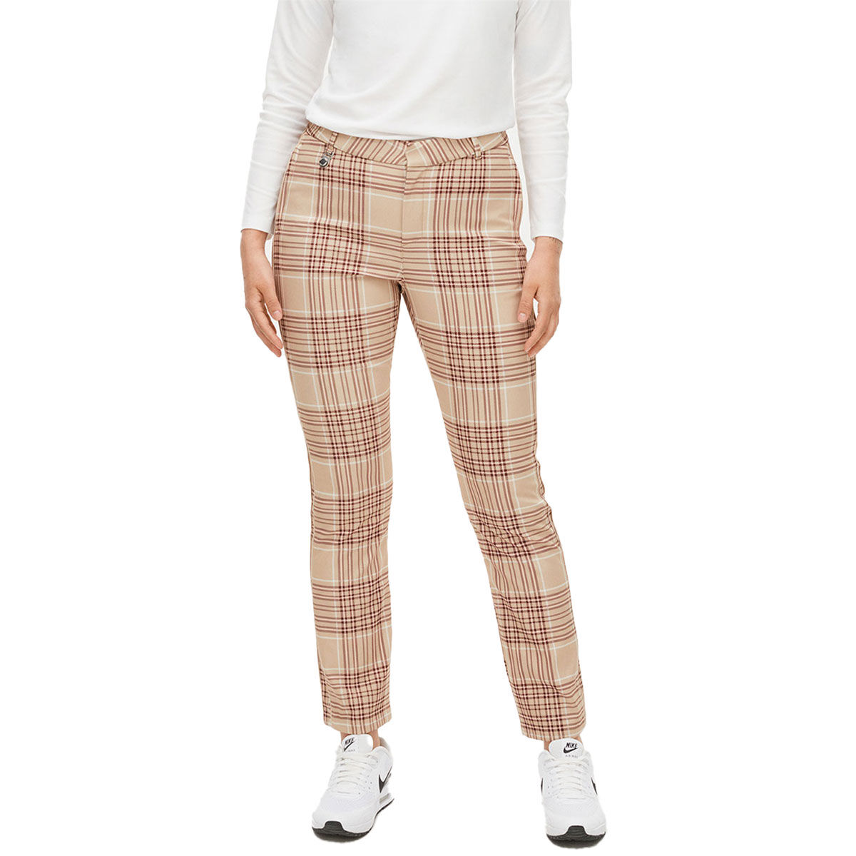 Rohnisch Womens Lexi Golf Trousers, Female, Safari check, 16 | American Golf