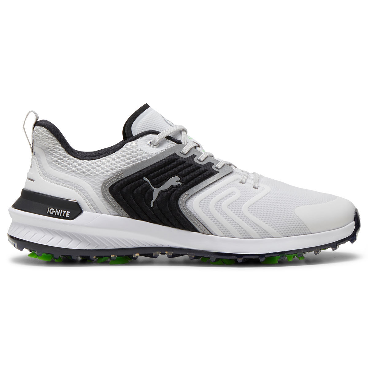 PUMA Men’s IGNITE Innovate Waterproof Spiked Golf Shoes, Mens, Feather gray/black, 11 | American Golf