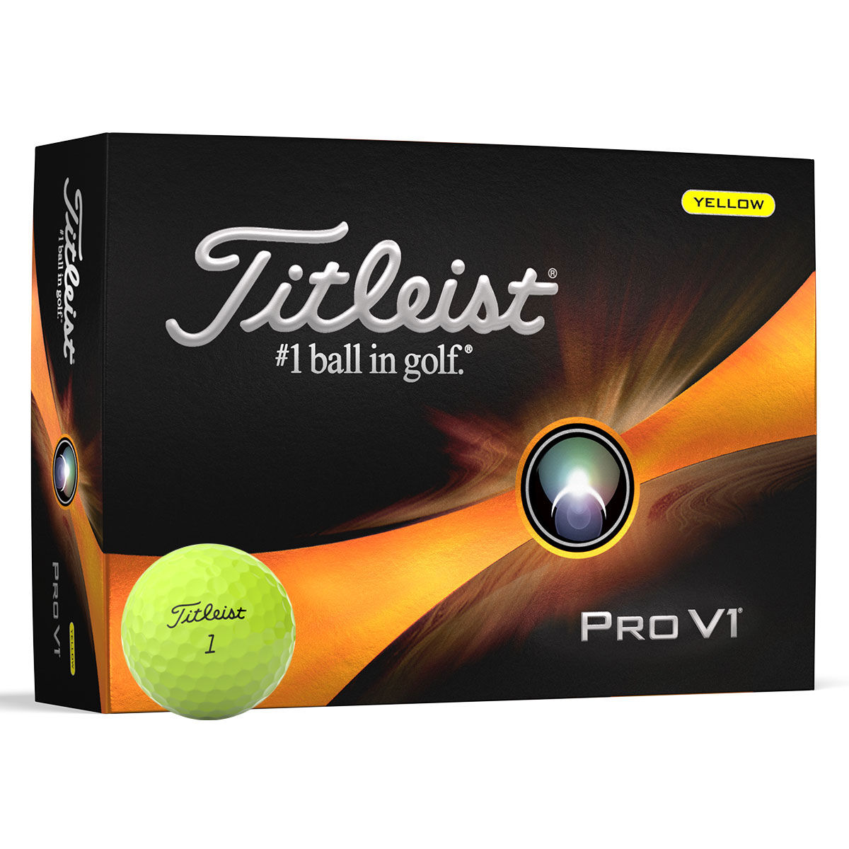 Titleist Golf Ball, Yellow Pro V1 12 Pack | American Golf, One Size