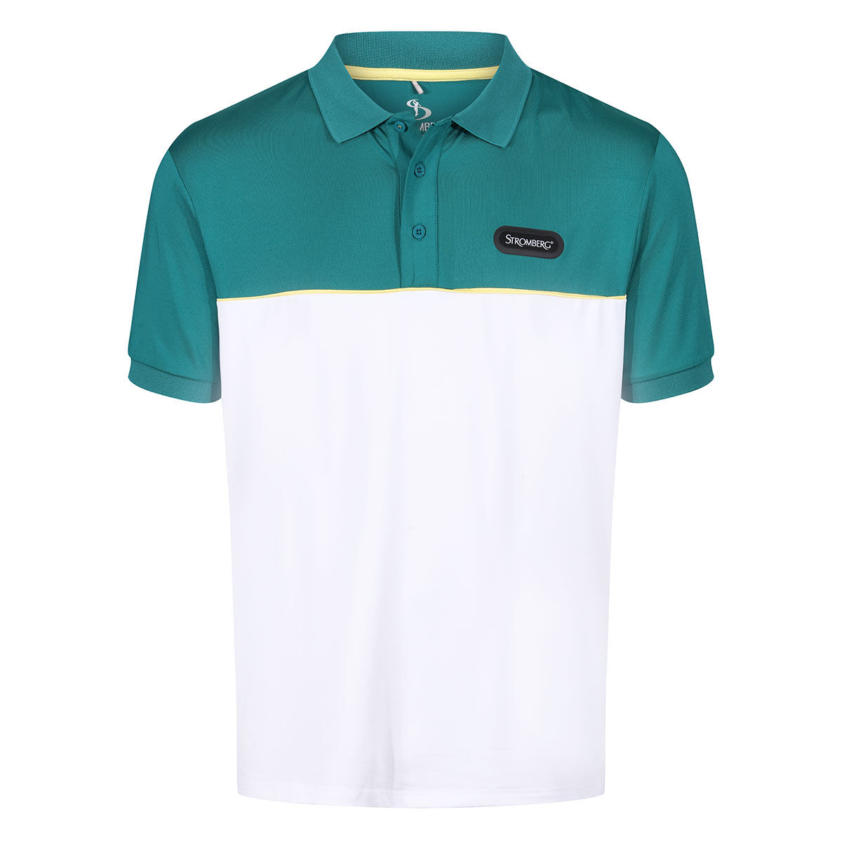 Stromberg Men’s Willis Colour Block Golf Polo Shirt, Mens, Everglade/white, Small | American Golf
