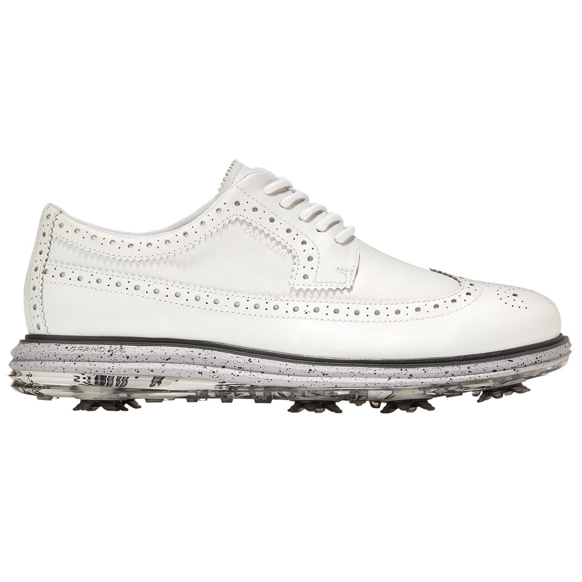 Cole Haan Men’s White and Grey Waterproof OG Tour Golf Spiked Golf Shoes, Size: 8 | American Golf