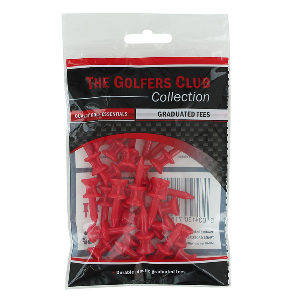 TheGolfers Club Red The Golfers Pack of 30 Step Height Golf Tees, Size: 12mm  | American Golf