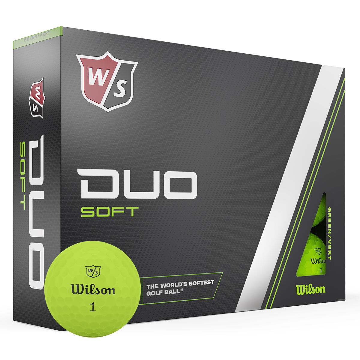 Wilson Staff Green DUO Soft 12 Golf Ball Pack | American Golf, One Size