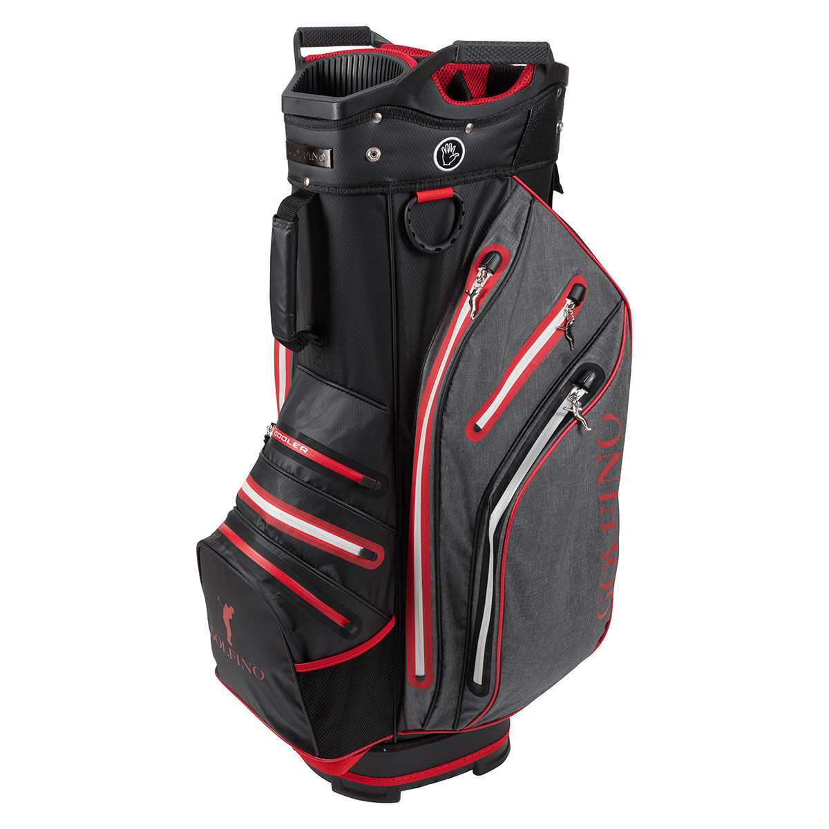GOLFINO Waterproof Golf Cart Bag, Black/red, One Size | American Golf