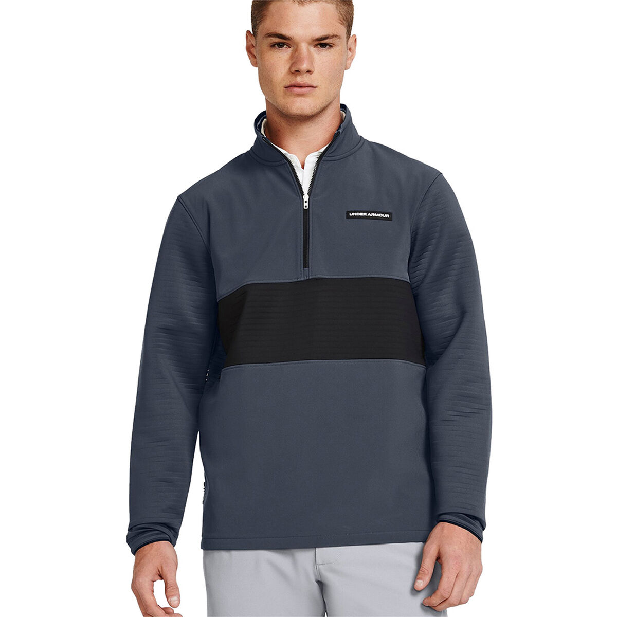 Under Armour Men’s Storm Daytona Half Zip Golf Jacket, Mens, Grey/black/white, Small | American Golf