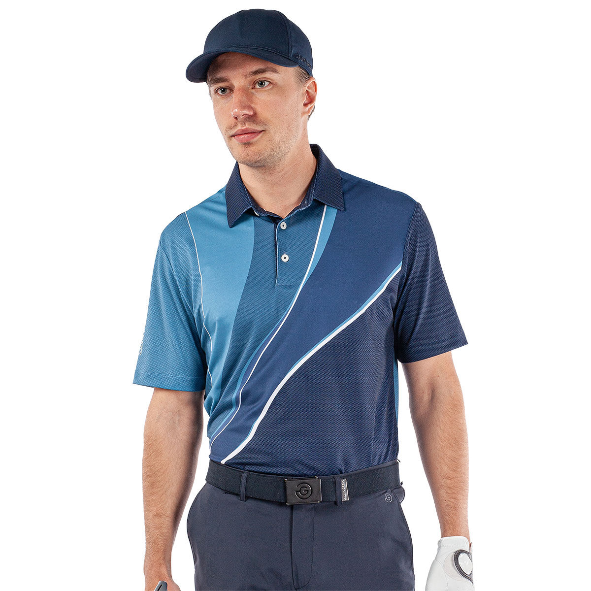 Galvin Green Men’s Mico Golf Polo Shirt, Mens, Ensign blue/niagra blue/navy, Medium | American Golf