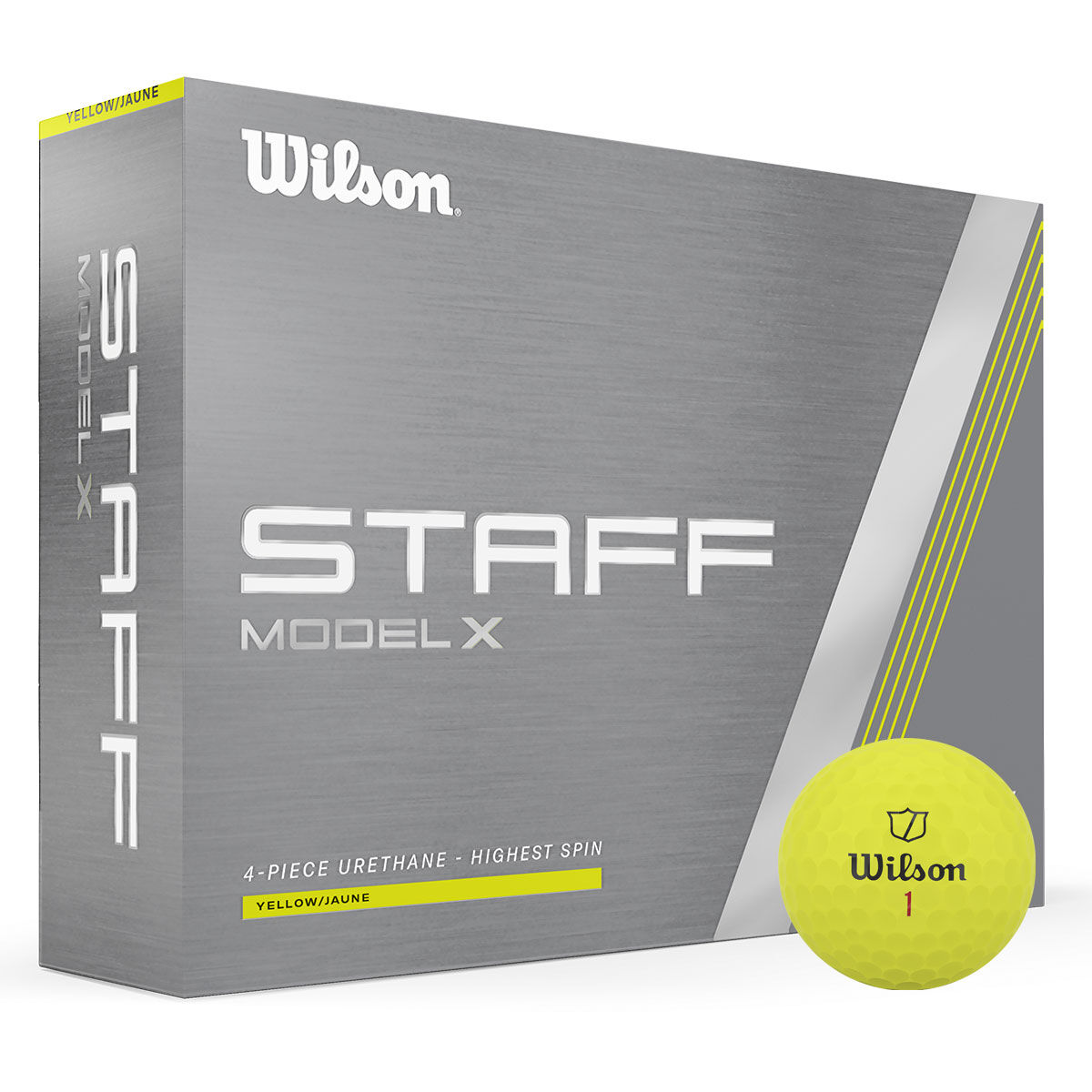 Wilson Staff Model X 12 Golf Ball Pack, Mens, Yellow | American Golf