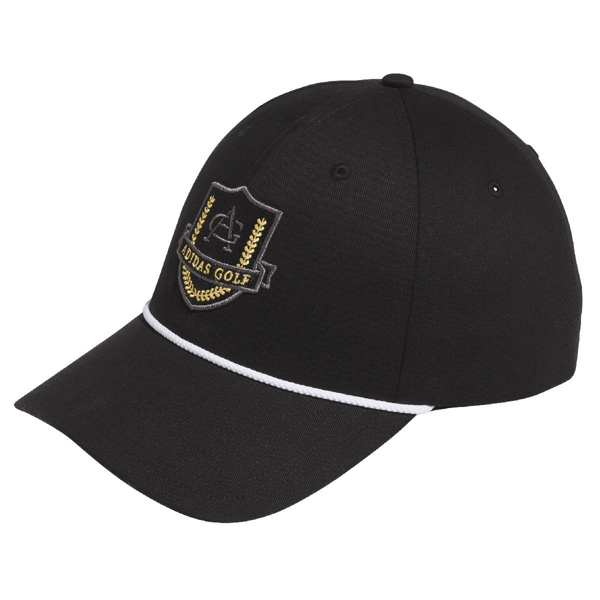 adidas Men’s Vintage 6-Panel Shield Golf Cap, Mens, Black, One size | American Golf