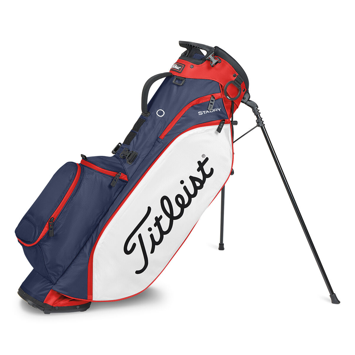 Titleist Players 4 StaDry Waterproof Golf Stand Bag, Navy/white/red | American Golf