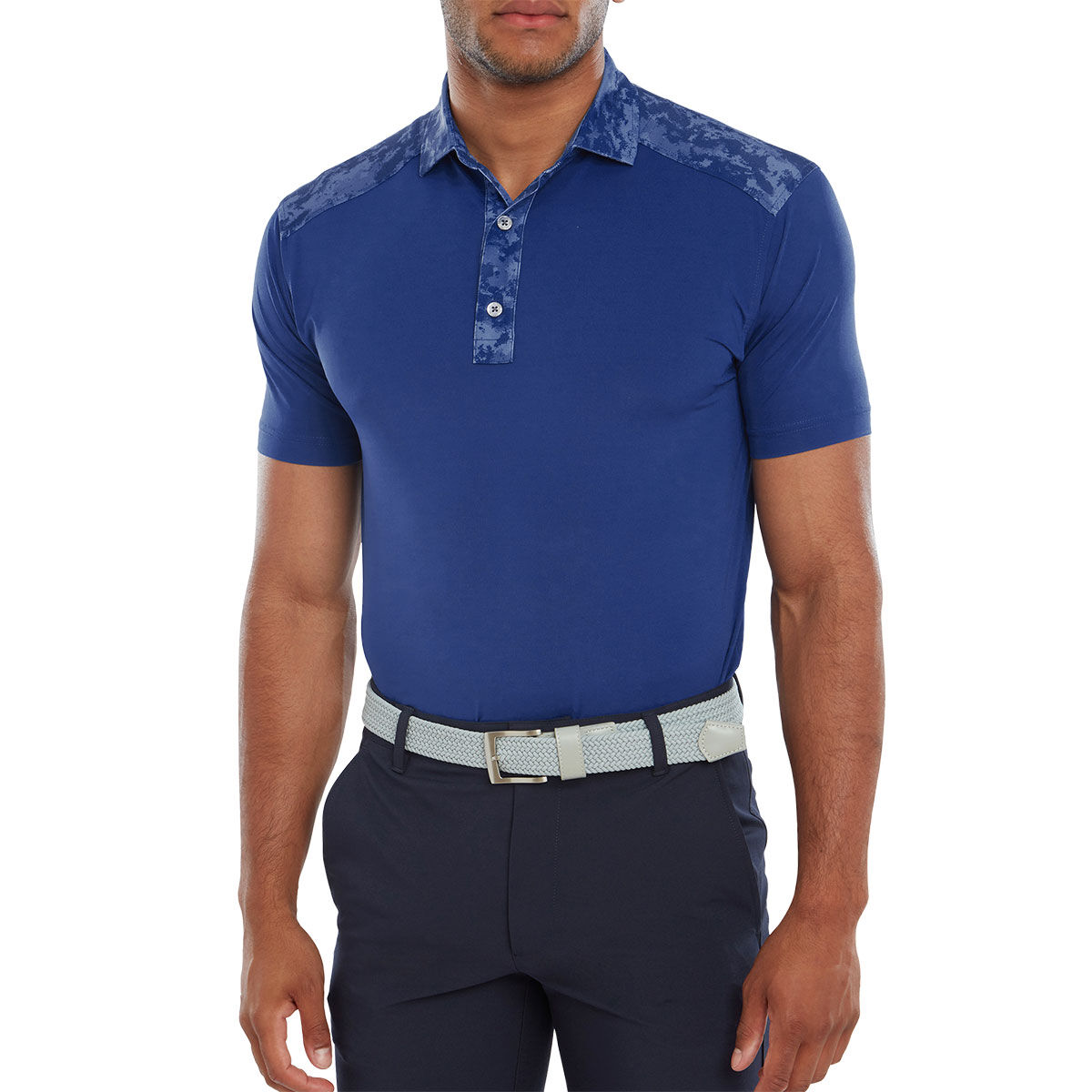 FootJoy Men’s Blue Cloud Camo Trim Golf Polo Shirt, Size: Small | American Golf