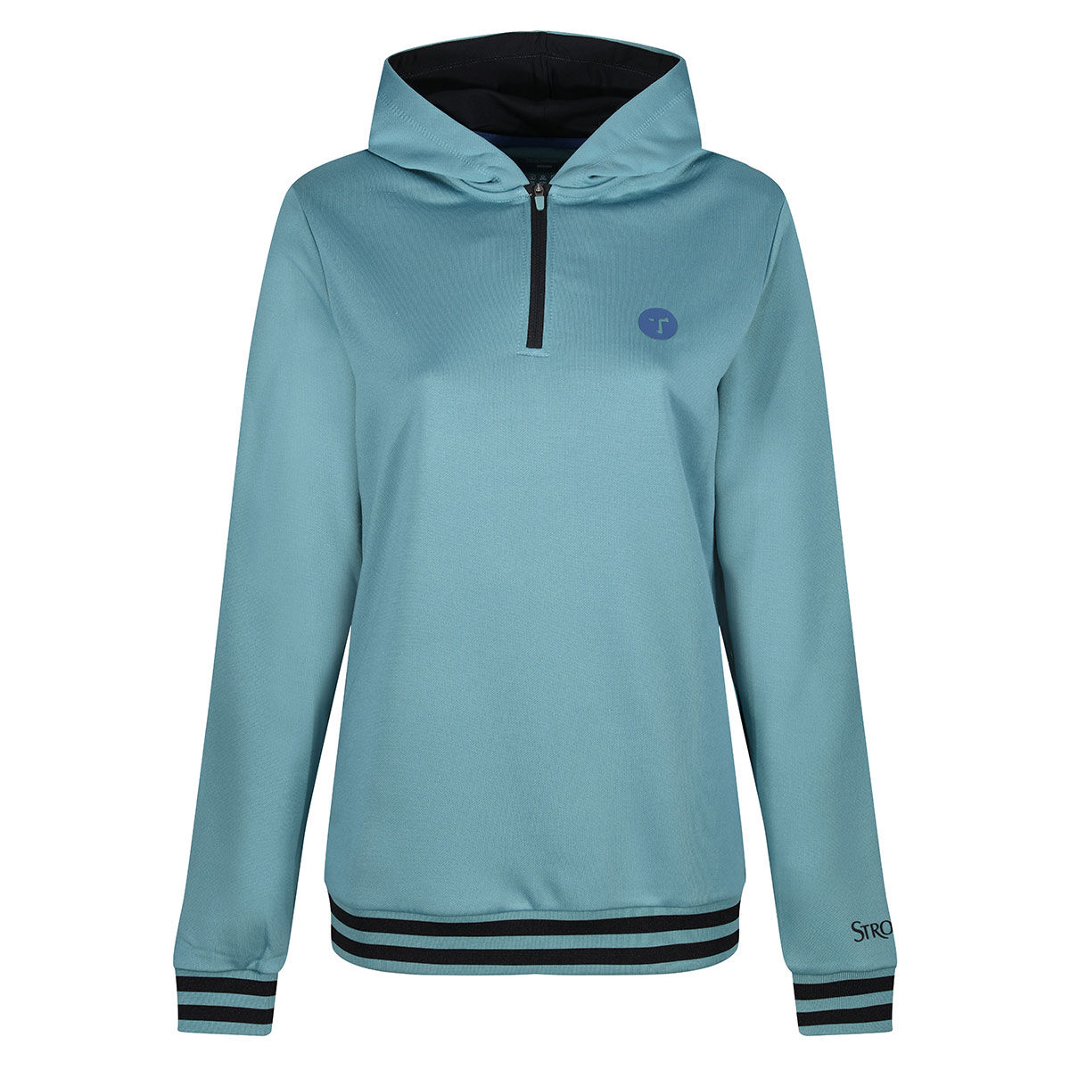 Ocean Tee Women’s Light Blue Comfortable Stromberg Half Zip Golf Hoodie, Size: Small | American Golf