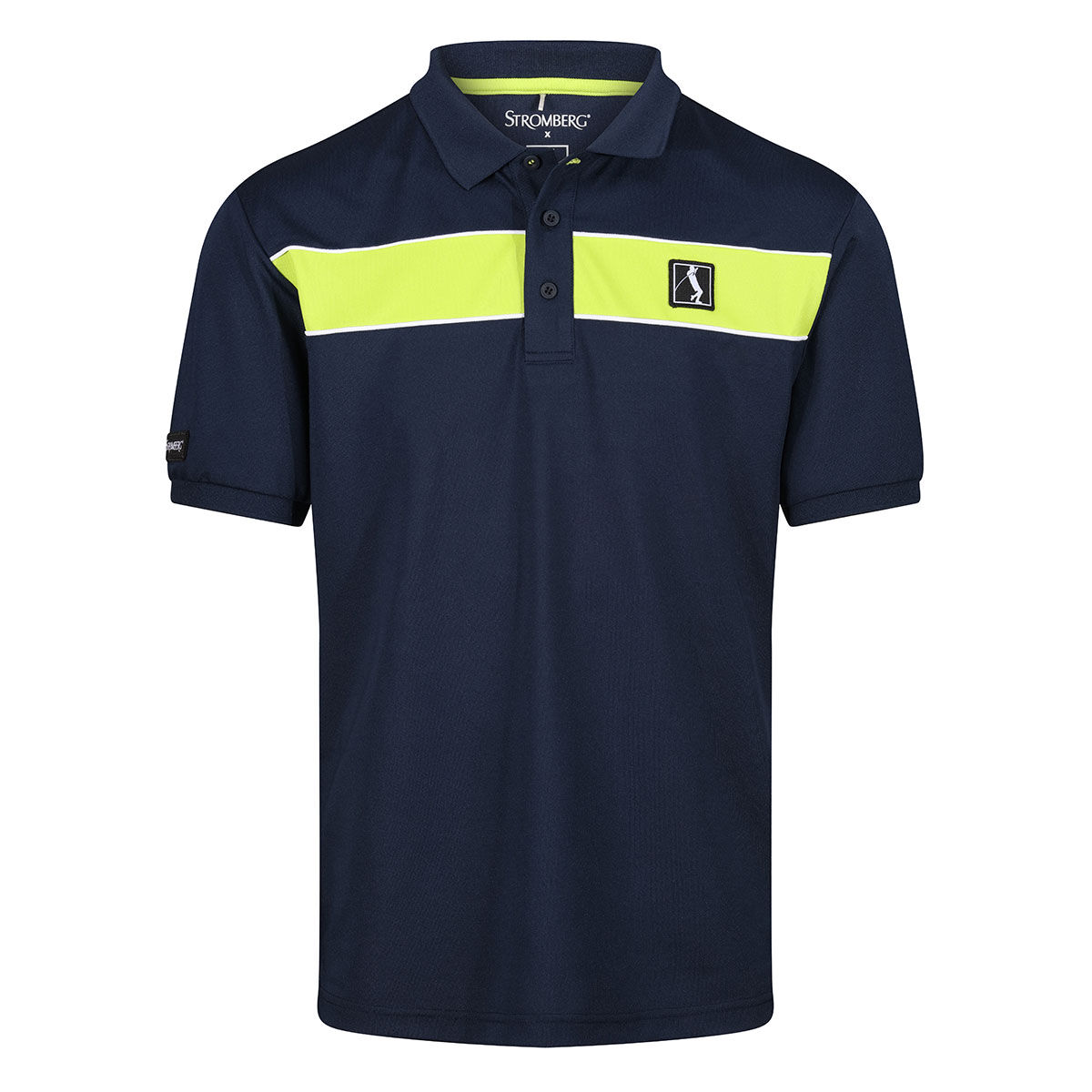 Stromberg Men’s Lee Sharpe Gilbert Golf Polo Shirt, Mens, Navy/lime, Small | American Golf
