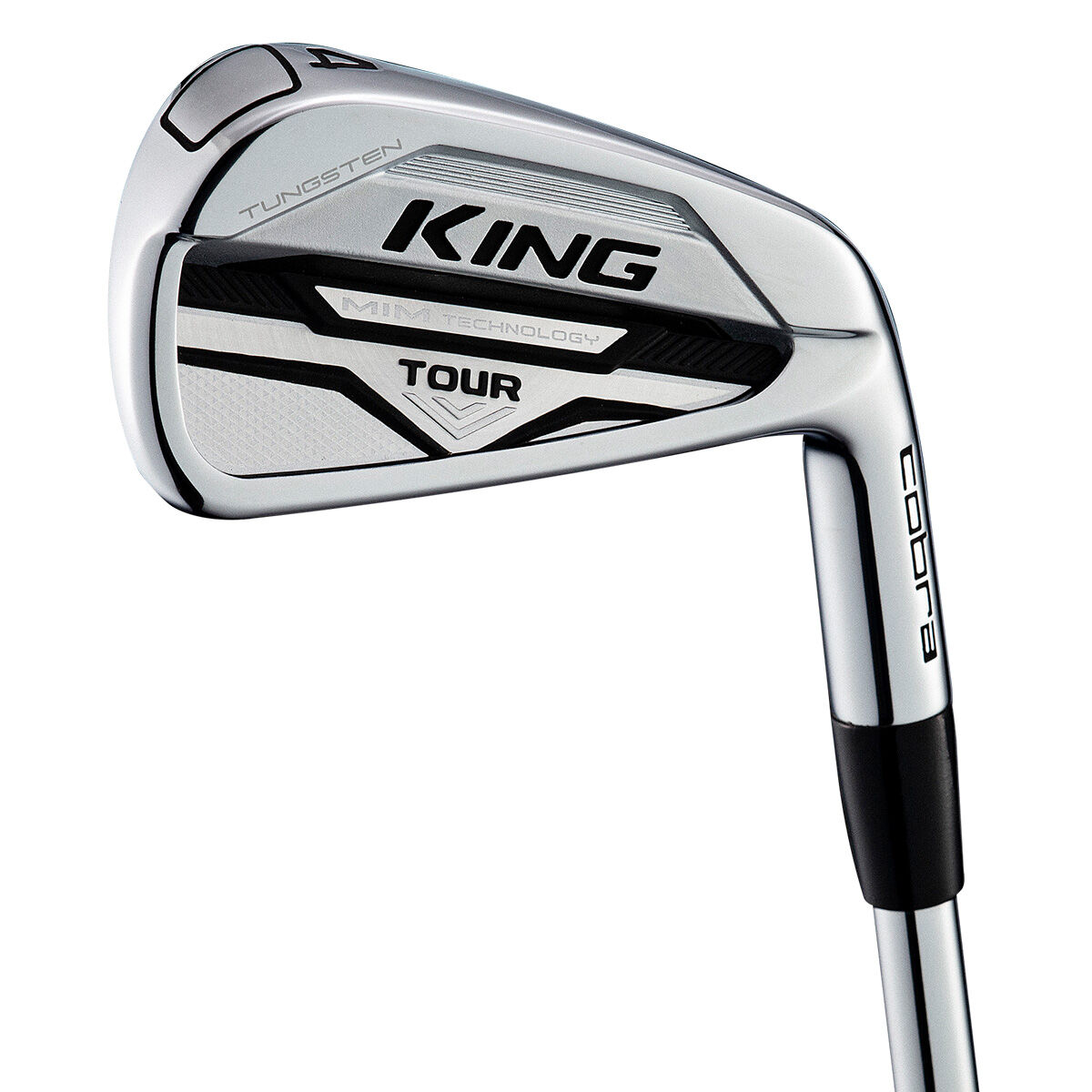 Cobra Golf Mens Silver And Black King Tour Right Hand Steel 7 Golf Irons, Size: 4-PW | American Golf