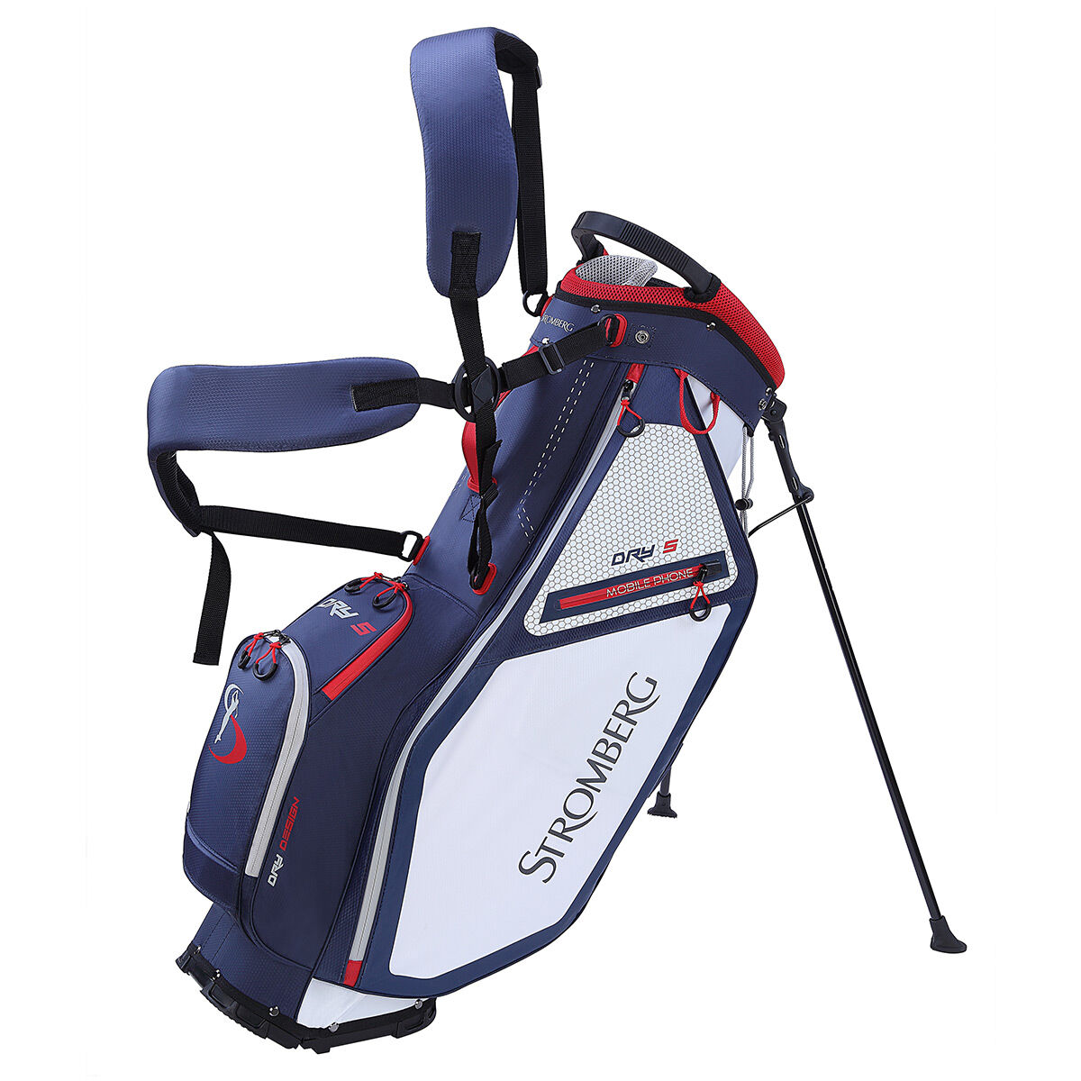 Stromberg Golf Stand Bags, Navy Blue, White and Red Waterproof Dry S | American Golf, one size