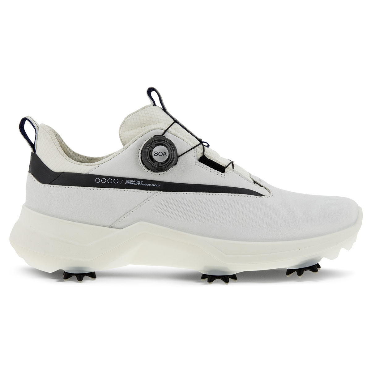ECCO White and Black Comfortable Men’s BIOM BOA G5 Golf Shoes, Size: 10.5-11 | American Golf