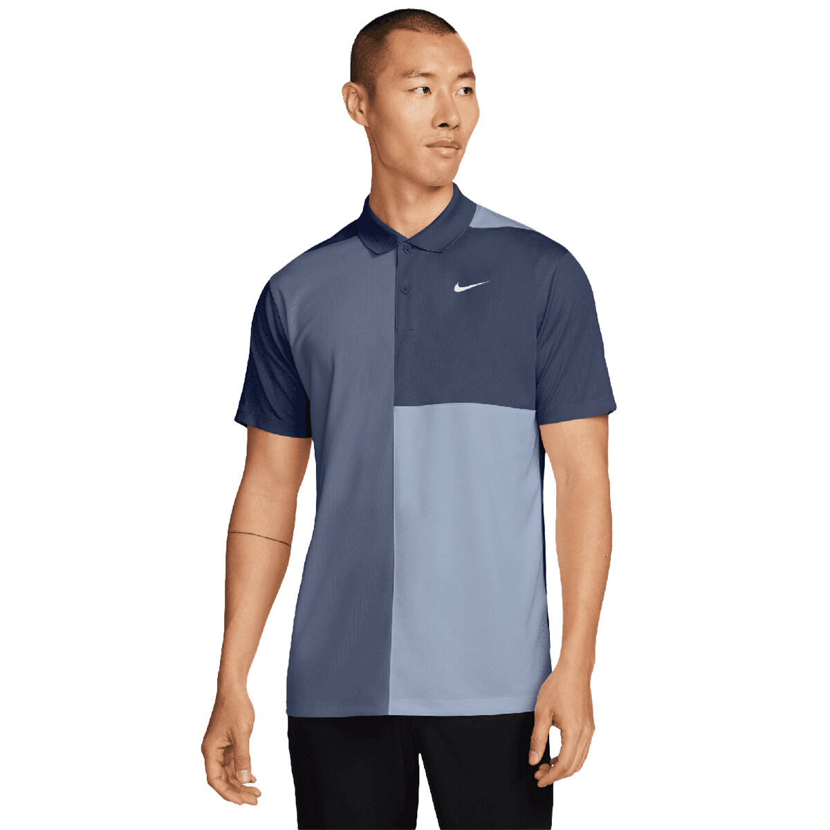 Nike Men’s Dri-FIT+ Victory Blocked Golf Polo Shirt, Mens, Midnight navy/ashen slate/wht, Xxl | American Golf