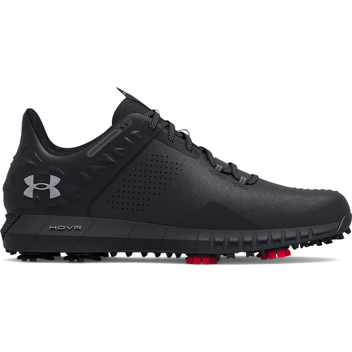 Under Armour Mens Black and Grey HOVR Drive 2 Wide Fit Golf Shoes, Size: 7 | American Golf