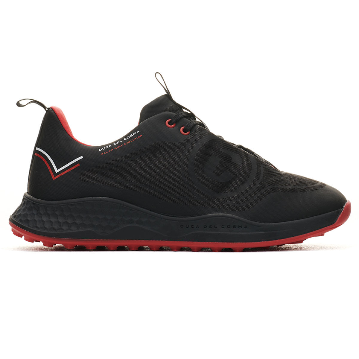 Duca Del Cosma Black Comfortable Tomcat Waterproof Spikeless Golf Shoes, Size: 7 | American Golf