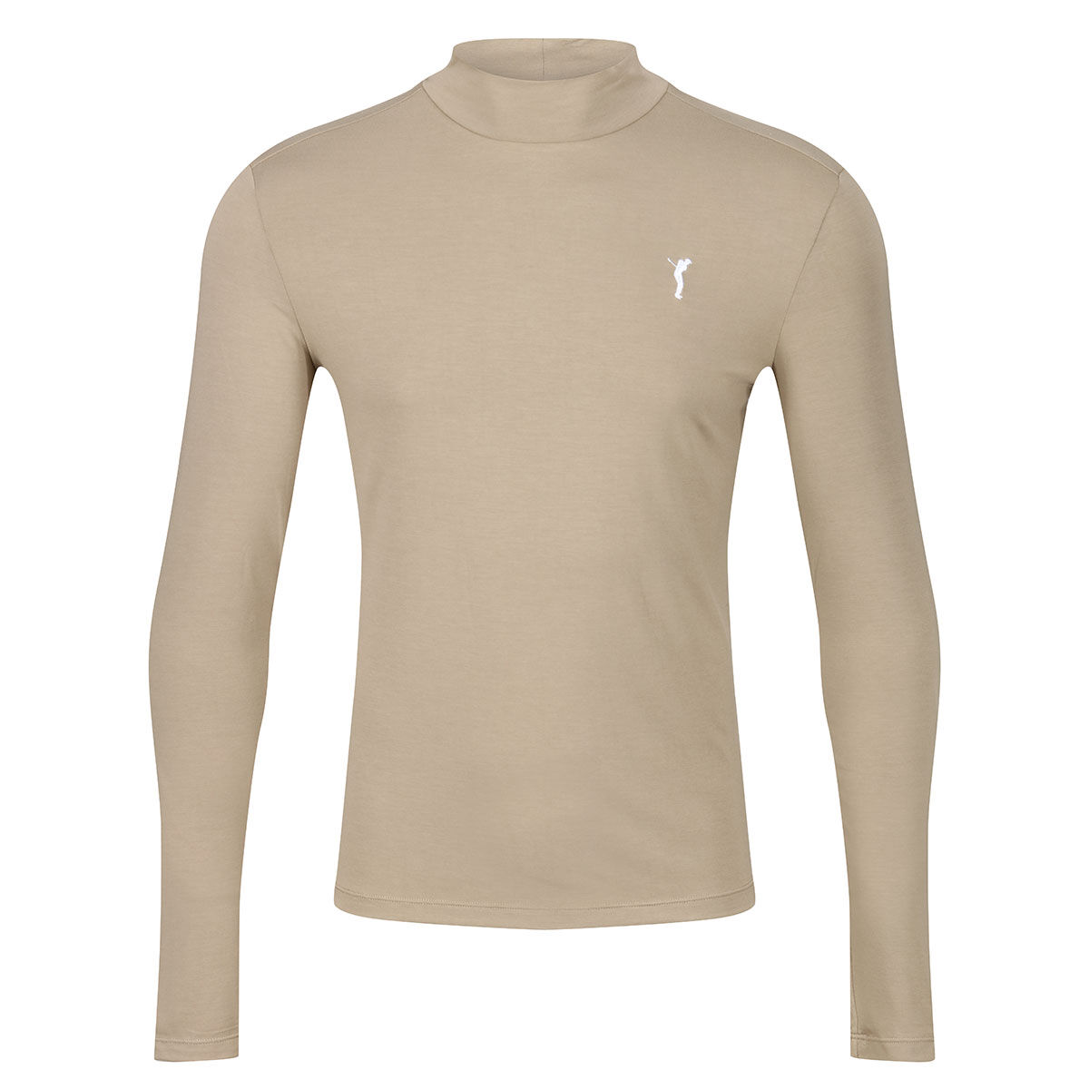 Ocean Tee Mens Beige Embroidered GOLFINO Wave Golf Base Layer, Size: Small | American Golf