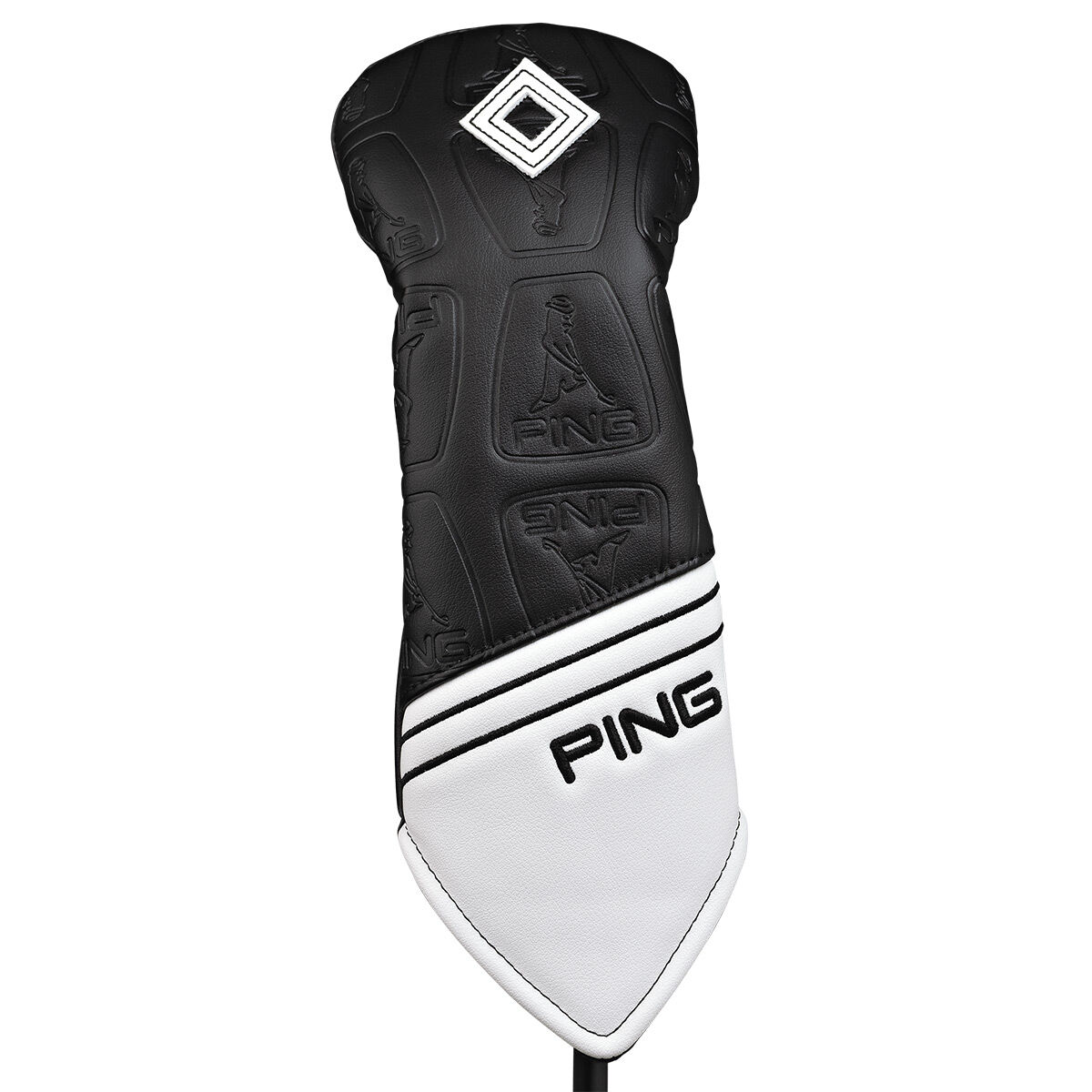 PING Core 214 Golf Fairway Wood Head Cover, Mens, White/black | American Golf
