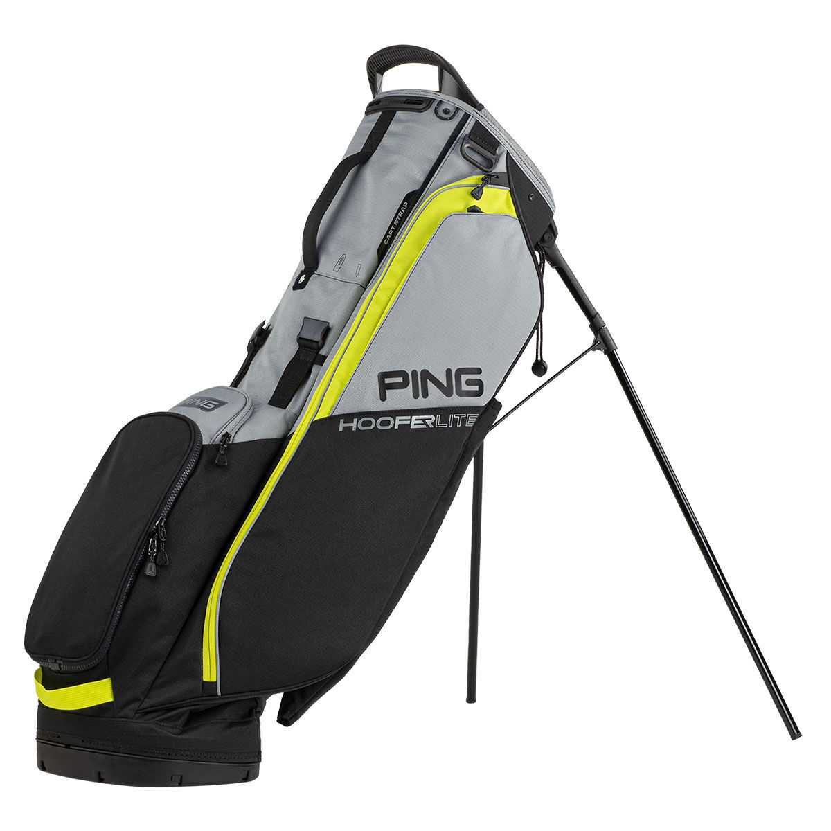 PING Hoofer Lite 231 Golf Stand Bag, Black/iron/neon yellow, One Size | American Golf