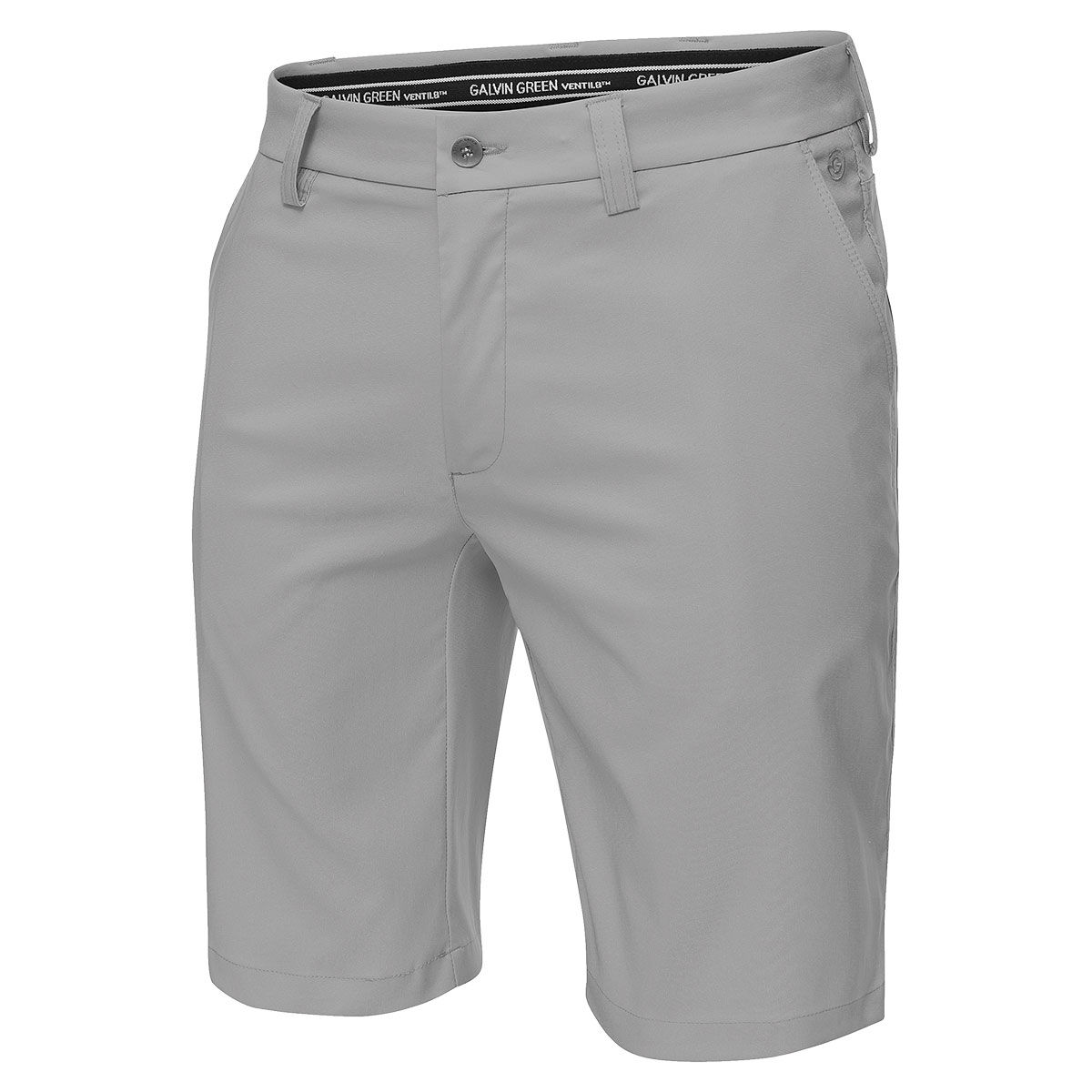 Galvin Green Mens Light Grey Percy Golf Shorts, Size: 40| American Golf