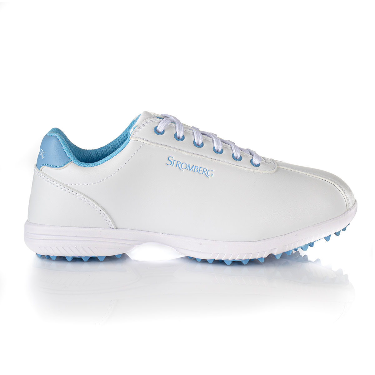 Stromberg White and Blue Mia Spikeless Golf Shoes, Womens | American Golf, Size: 5