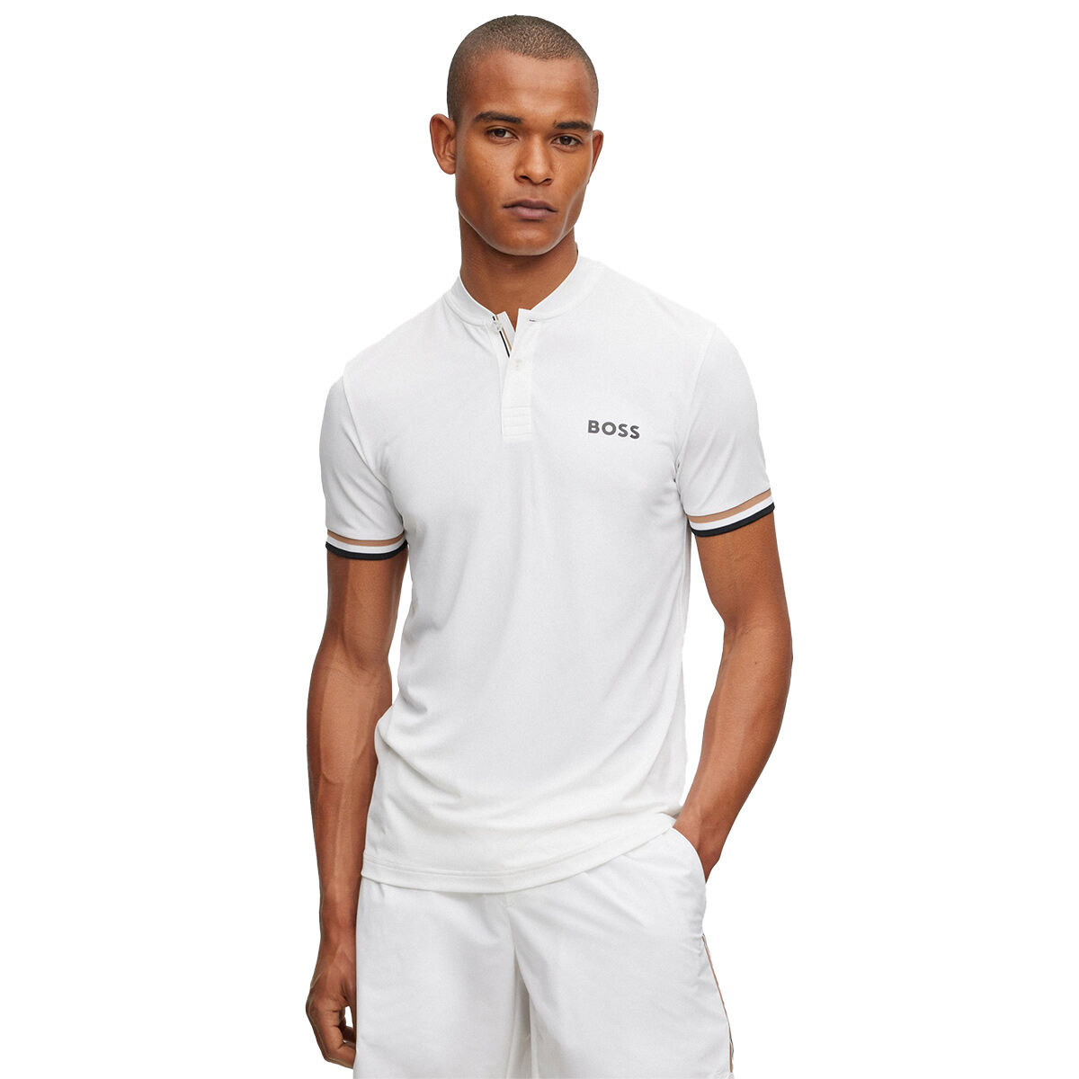 Hugo Boss Men’s Pariq 2 Golf Polo Shirt, Mens, White, Large | American Golf