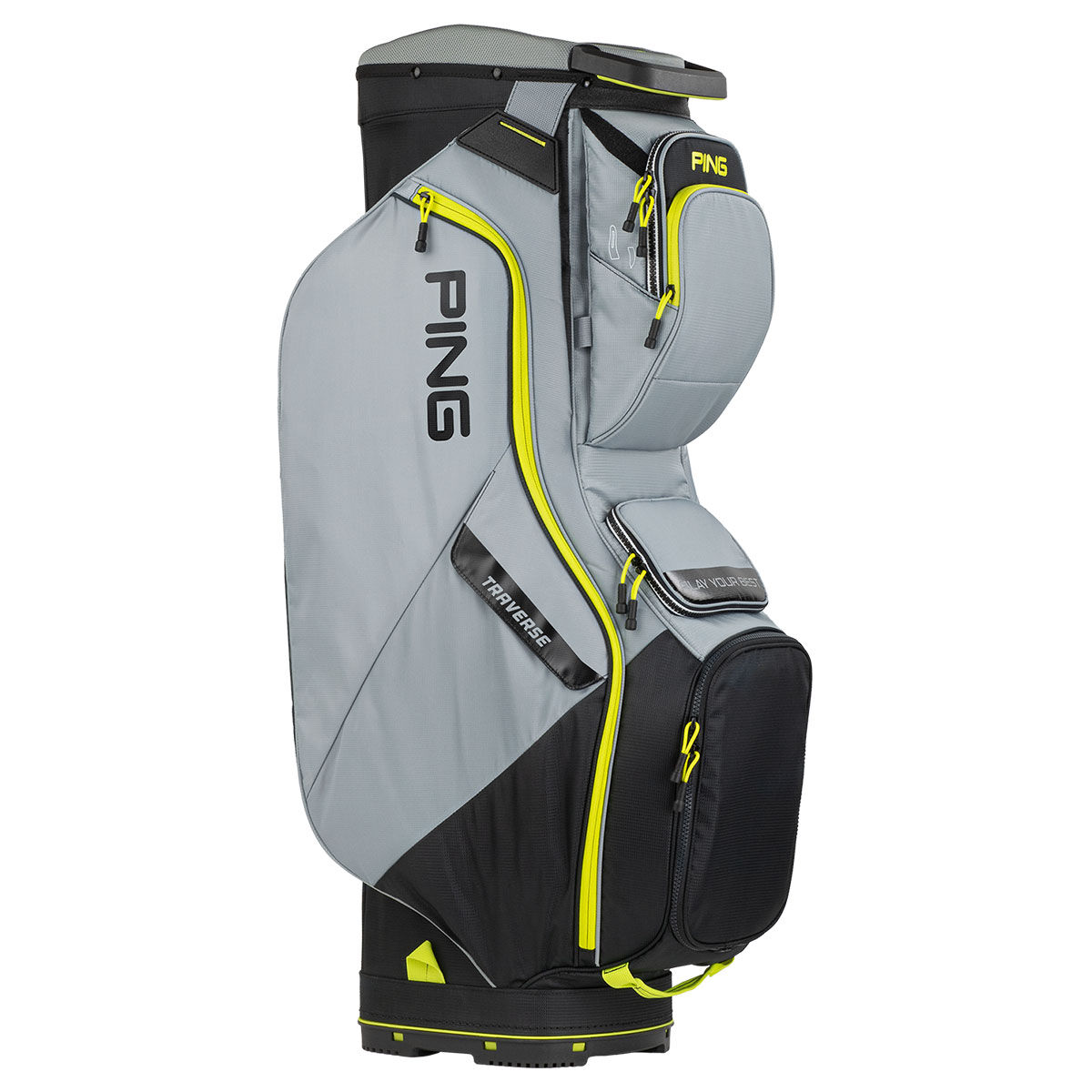 Ping Black, Grey and Yellow Lightweight Traverse Golf Cart Bag | American Golf, One Size