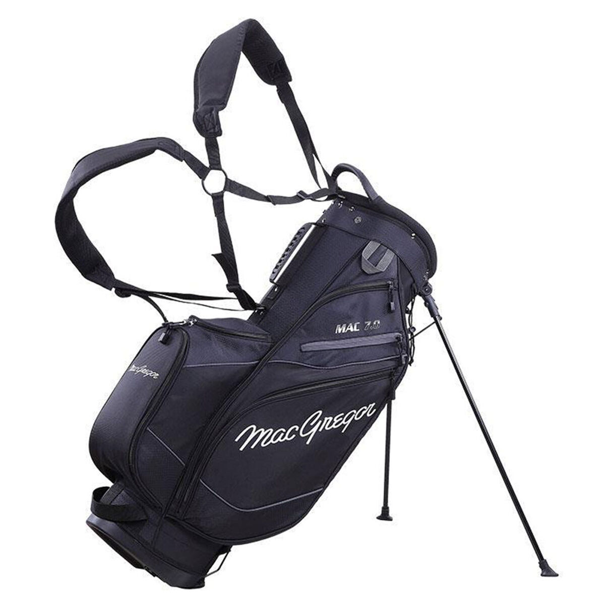 MacGregor Mens Black Lightweight MAC 7.0 Golf Stand Bag, Size: One Size  | American Golf