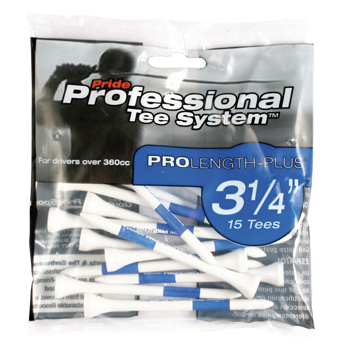 Pride Blue Professional Tees, Size: 3 1/4", 3 1/4 inches | American Golf