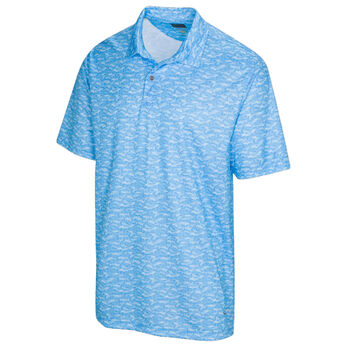 Greg Norman Men's Lab Shark Shadow Golf Polo Shirt from american golf