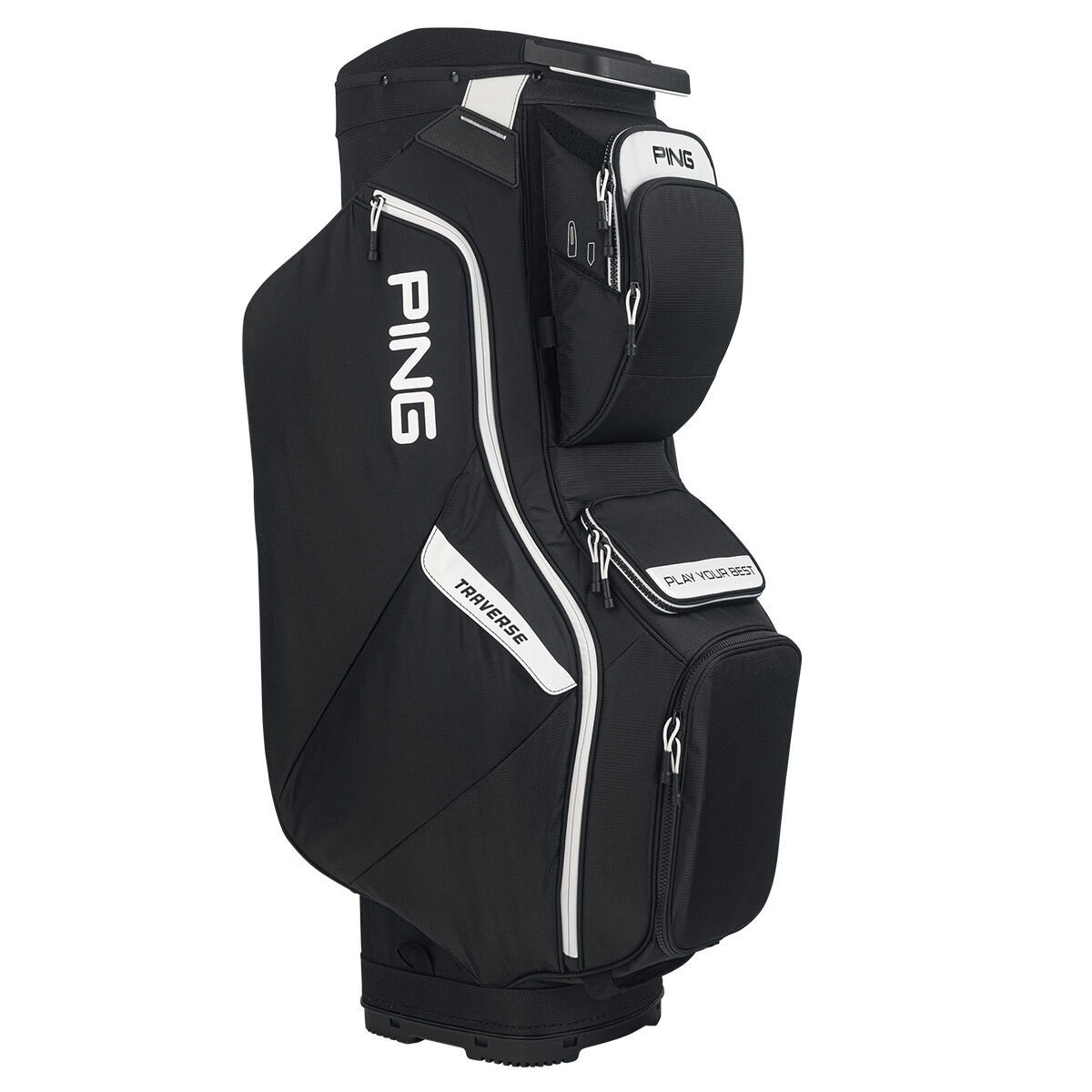 Ping Black and White Lightweight Traverse Golf Cart Bag 2022 | American Golf, One Size