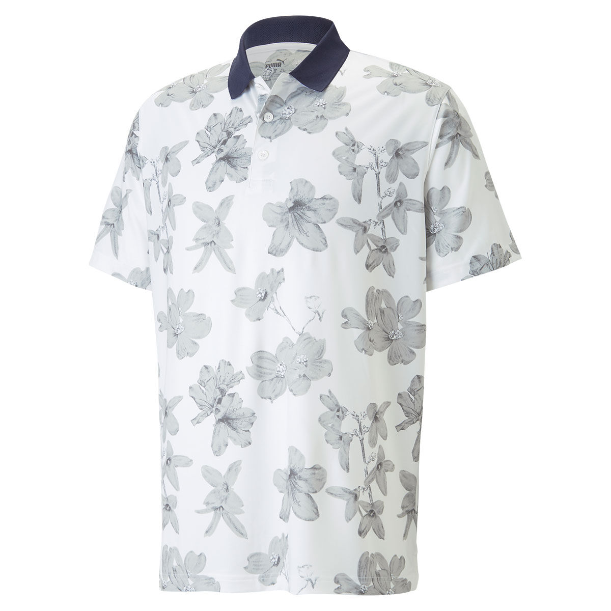 PUMA Men’s MATTR Verdant Golf Polo Shirt, Mens, Bright white/quiet shade, Medium | American Golf