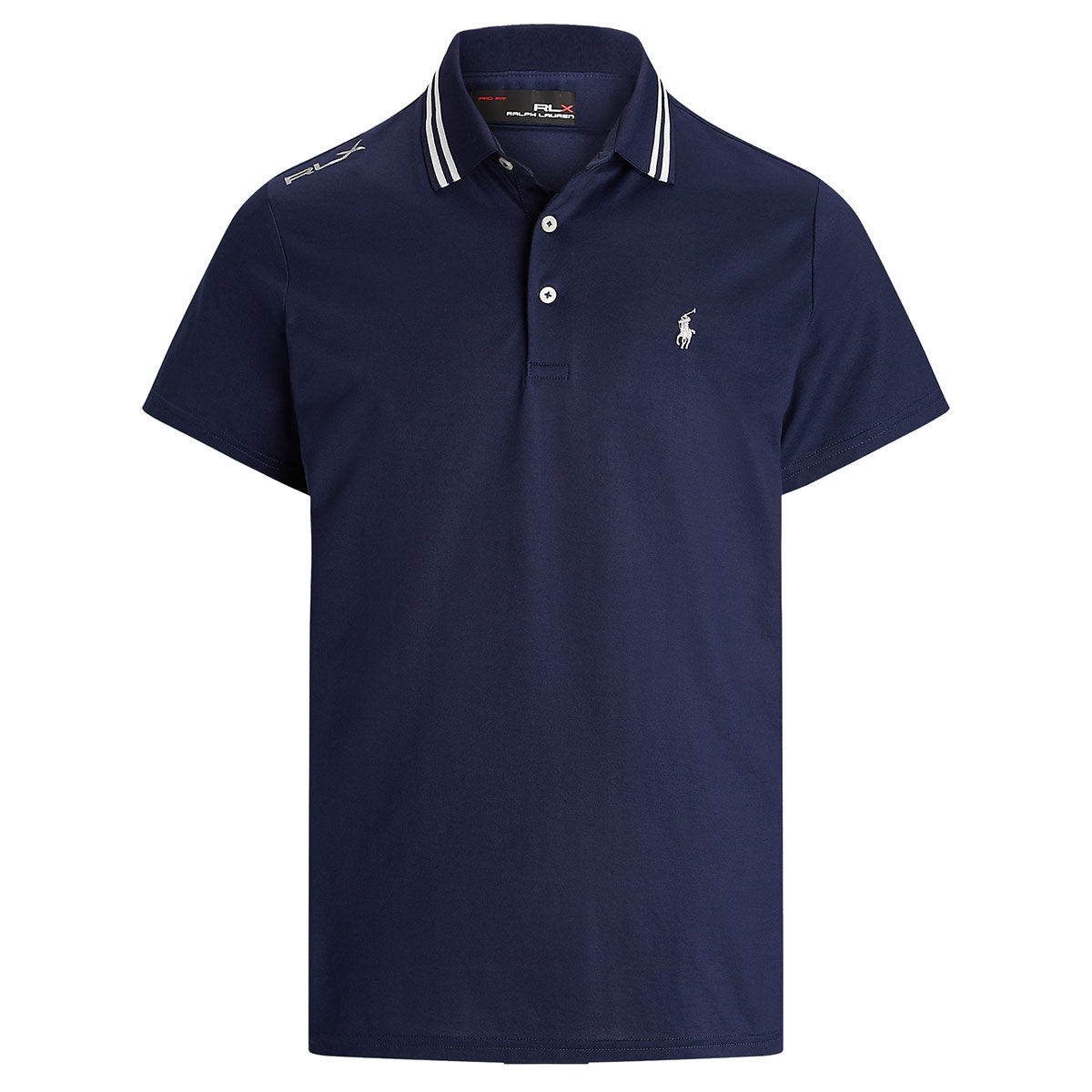 Ralph Lauren Navy Blue Comfortable Embroidered Custom Slim Fit Performance Golf Polo Shirt, Size: Small | American Golf