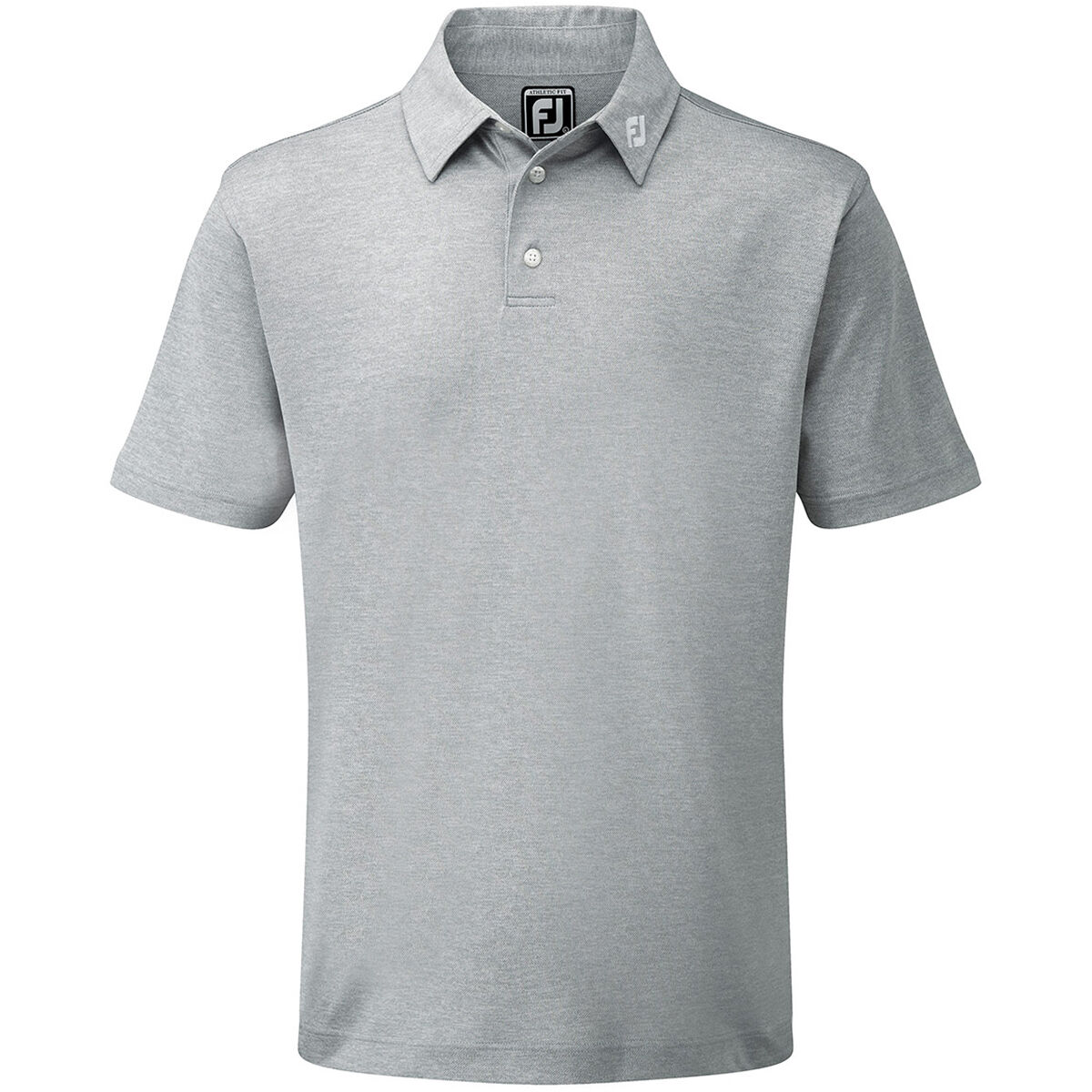 FootJoy Men’s Stretch Pique Solid Colour Golf Polo Shirt, Mens, Grey/heather, Large | American Golf