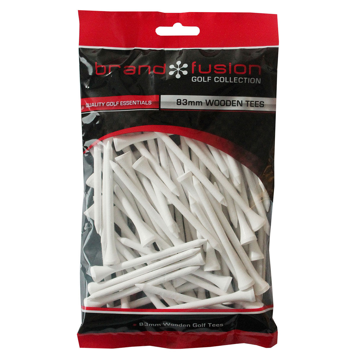 BrandFusion White Wooden Golf Tees 80 Bumper Pack, Size: 83mm | American Golf