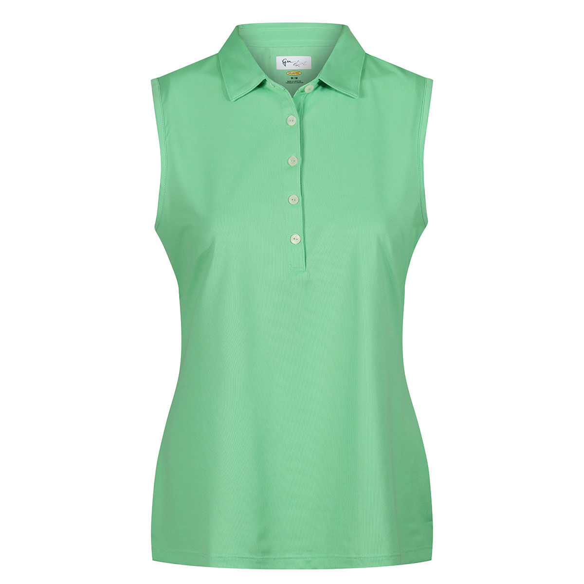 Greg Norman Women’s Green Freedom Pique Sleeveless Golf Polo Shirt, Size: XS | American Golf