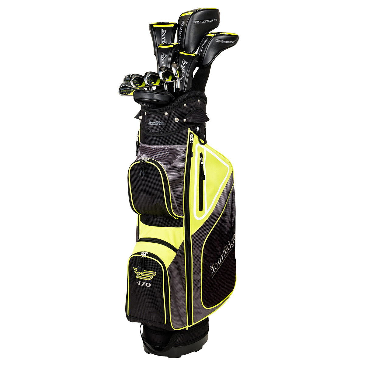 Tour Edge Mens Black and Yellow Bazooka 470 Golf Package Set, Size: Right Hand | American Golf