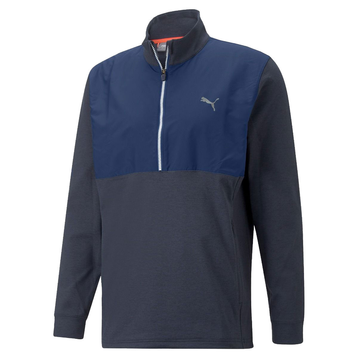 PUMA Golf Men’s Navy Blue Comfortable CLOUDSPUN WRMLBL Half Zip Midlayer, Size: Small | American Golf