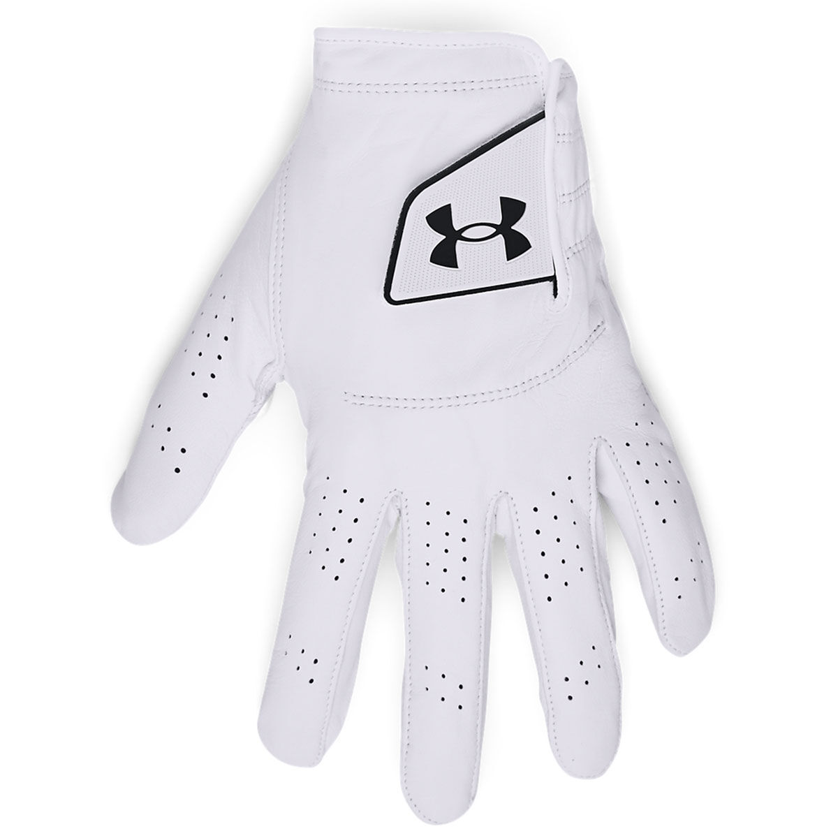Under Armour Men’s White and Black Comfortable Left Hand Spieth Tour Golf Glove, Size: Small | American Golf