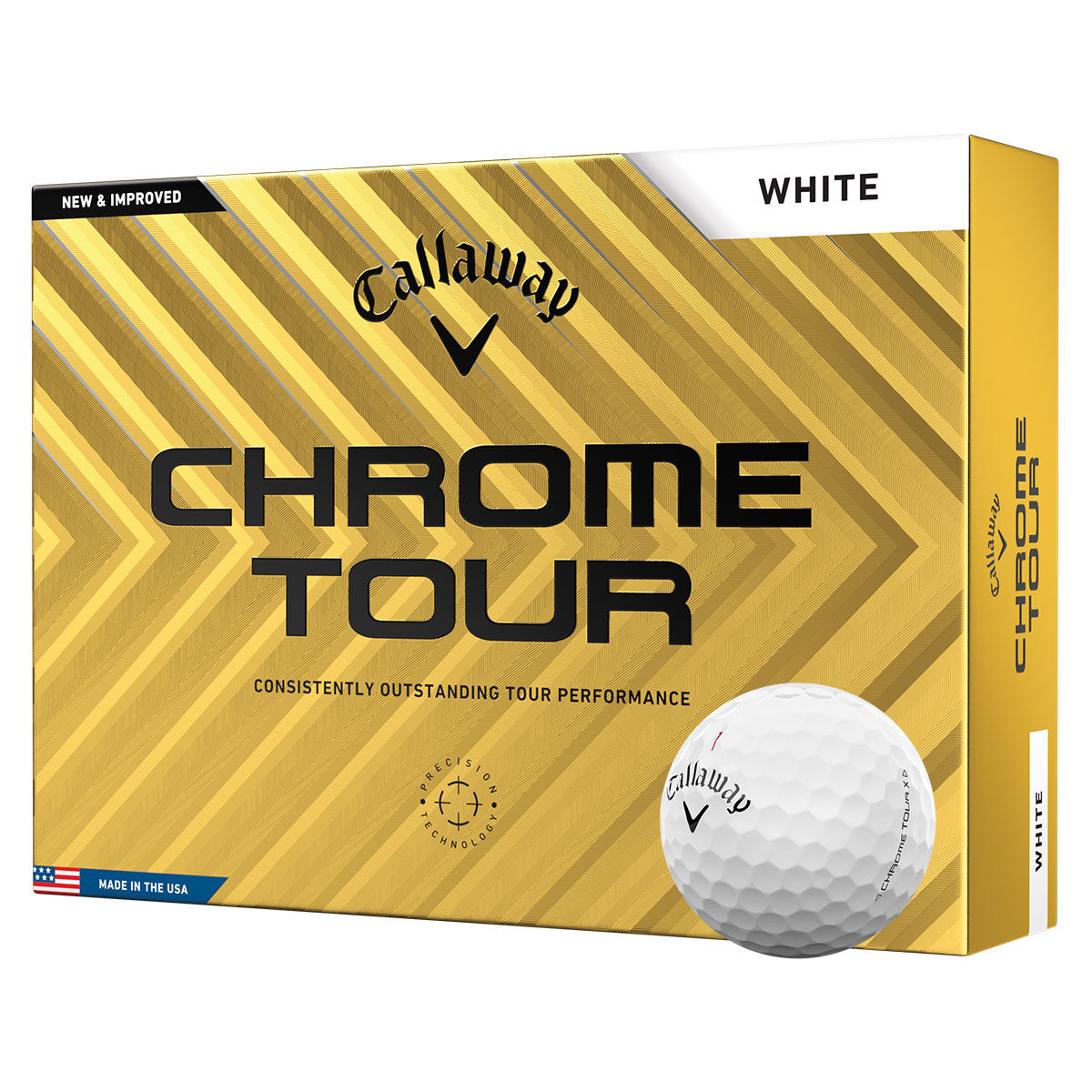 Callaway Chrome Tour 12 Golf Ball Pack, Mens, White | American Golf