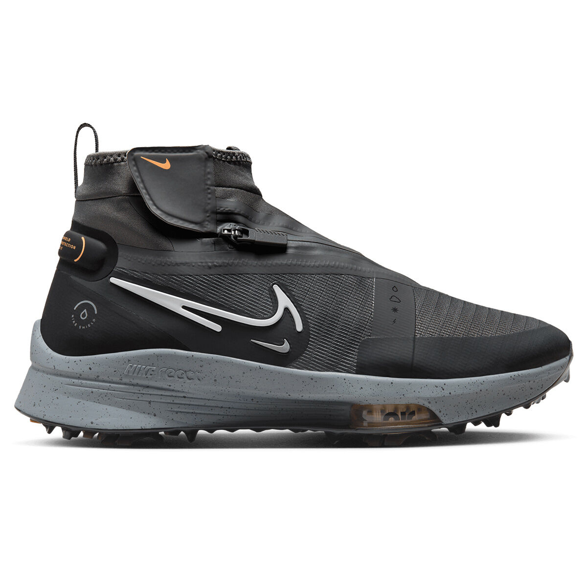 Nike Air Zoom Infinity Tour 2 Shield Waterproof Spiked Golf Shoes, Mens, Black, 8 | American Golf