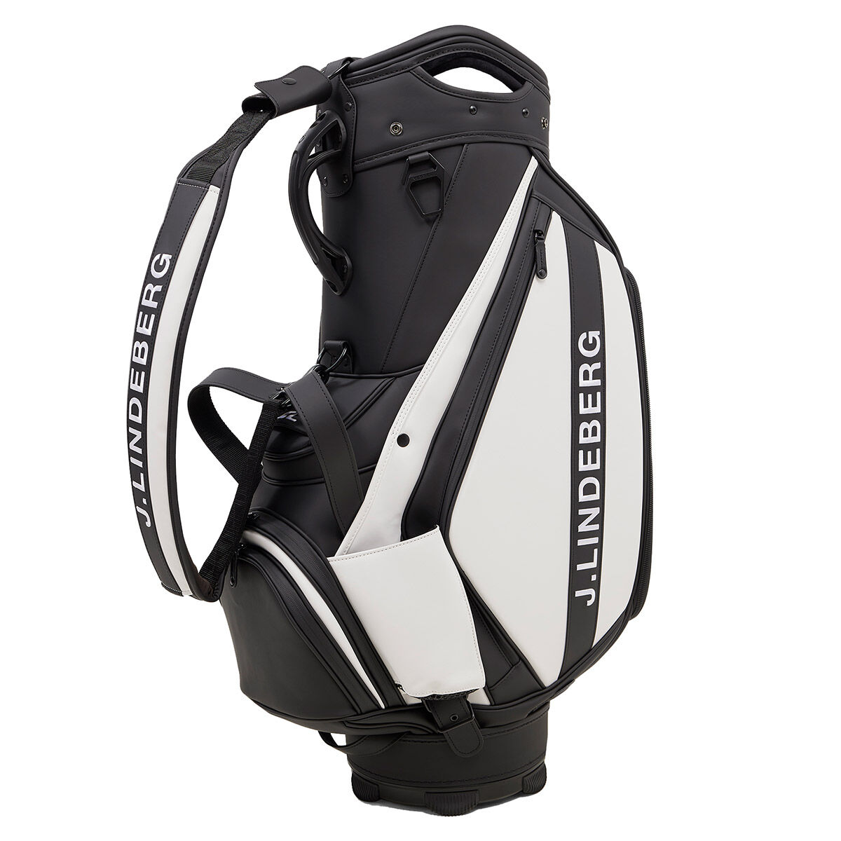J.Lindeberg Black And White Plain Staff ST Golf Cart Bag, Size: One Size  | American Golf