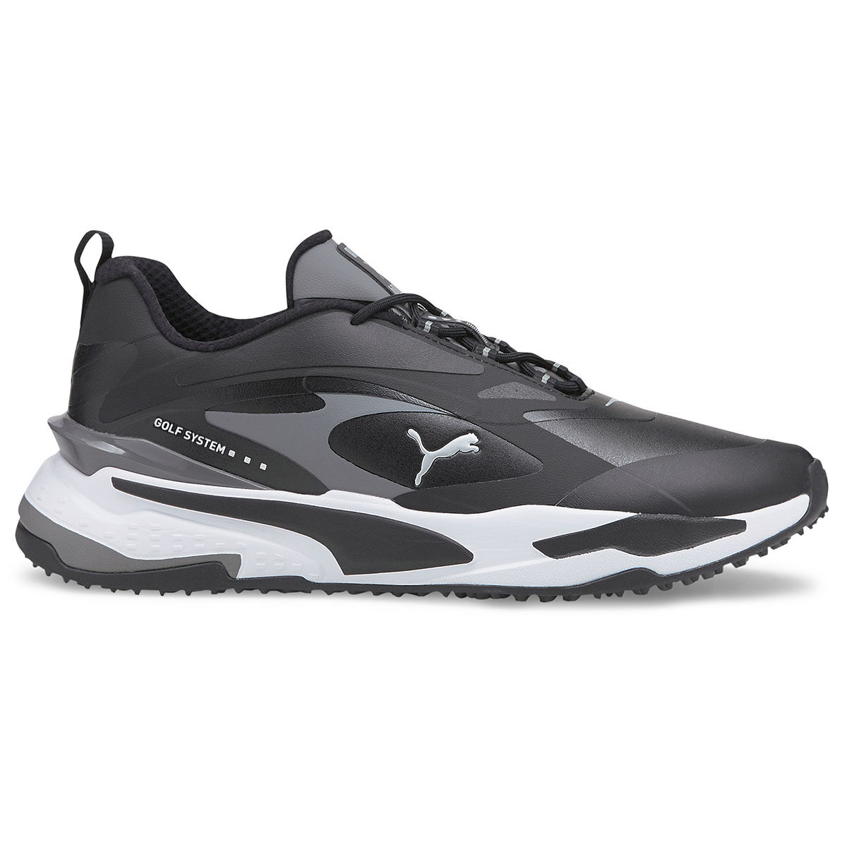 PUMA Men’s GS-Fast Waterproof Spikeless Golf Shoes, Mens, Black/black/quiet shade, 7 | American Golf