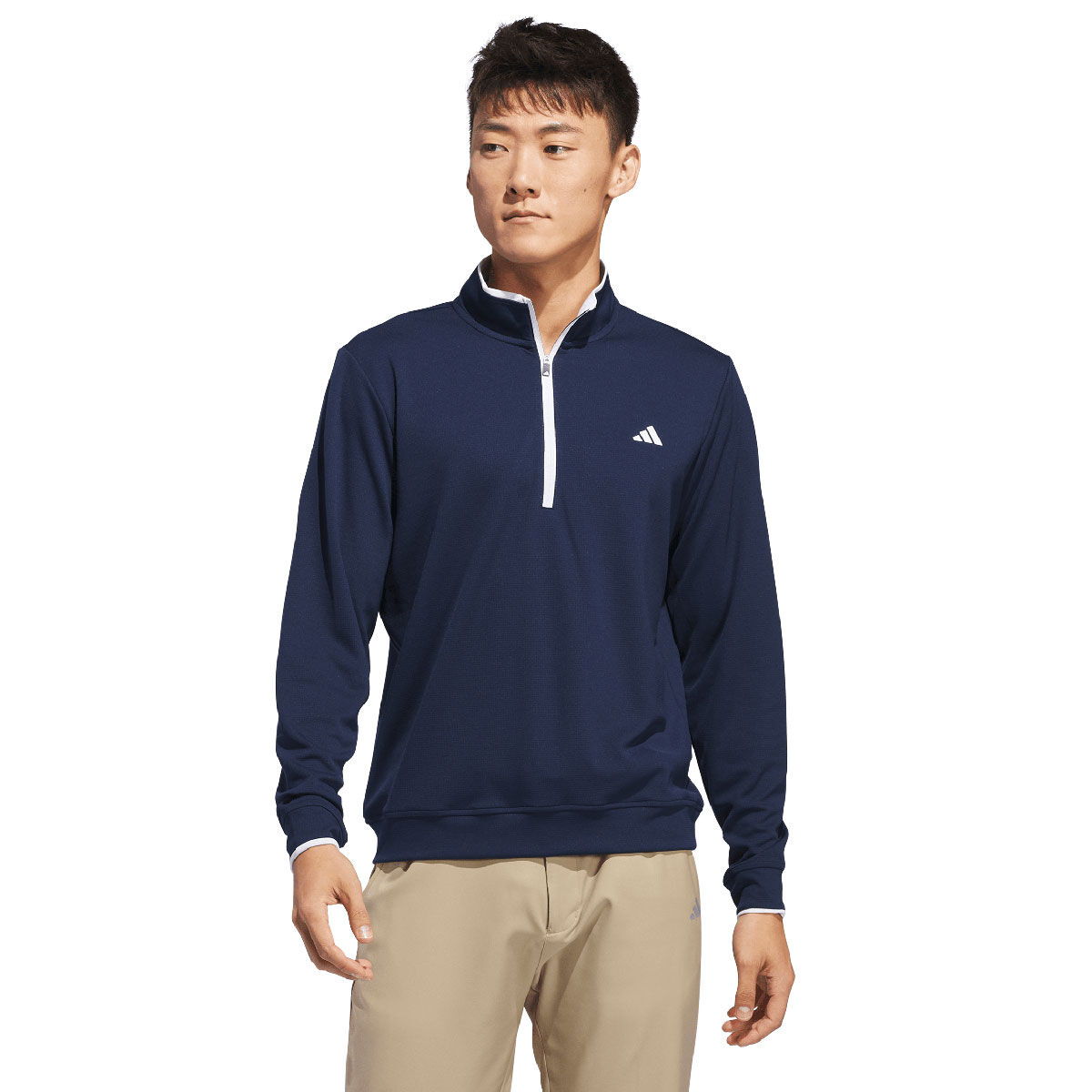 adidas Men’s Lightweight Half Zip Golf Mid Layer, Mens, Collegiate navy, Xxl | American Golf