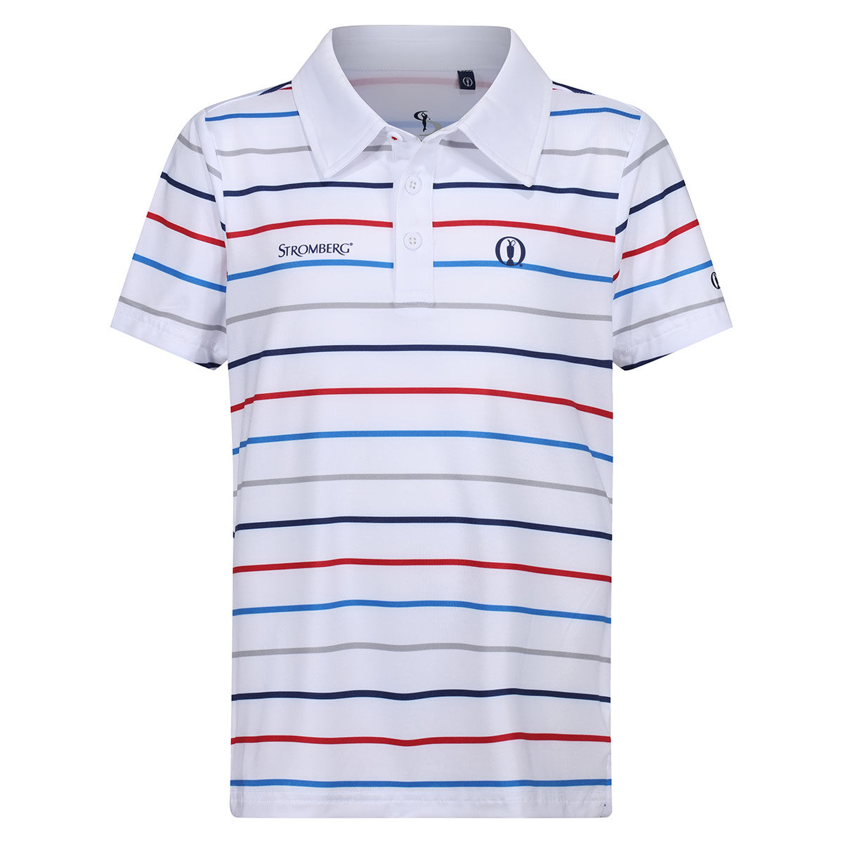 Stromberg Junior The Open Bandon Stretch Golf Polo Shirt, Unisex, Optic white, 10-11 years | American Golf