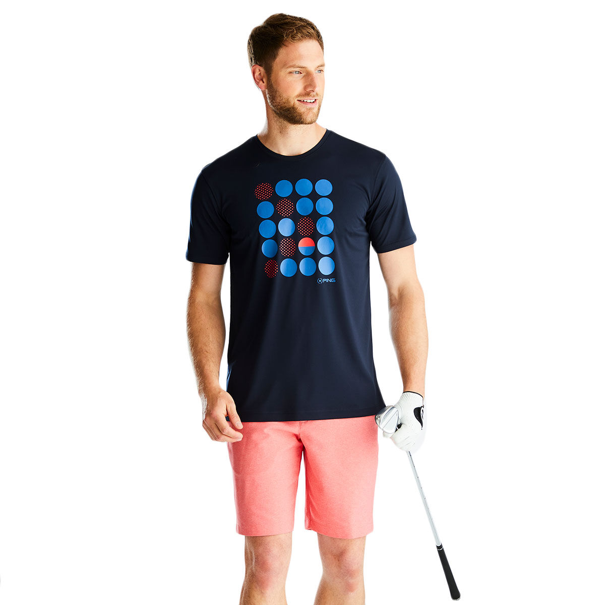 PING Men’s Split Ball Golf T-Shirt, Mens, Navy, Small | American Golf