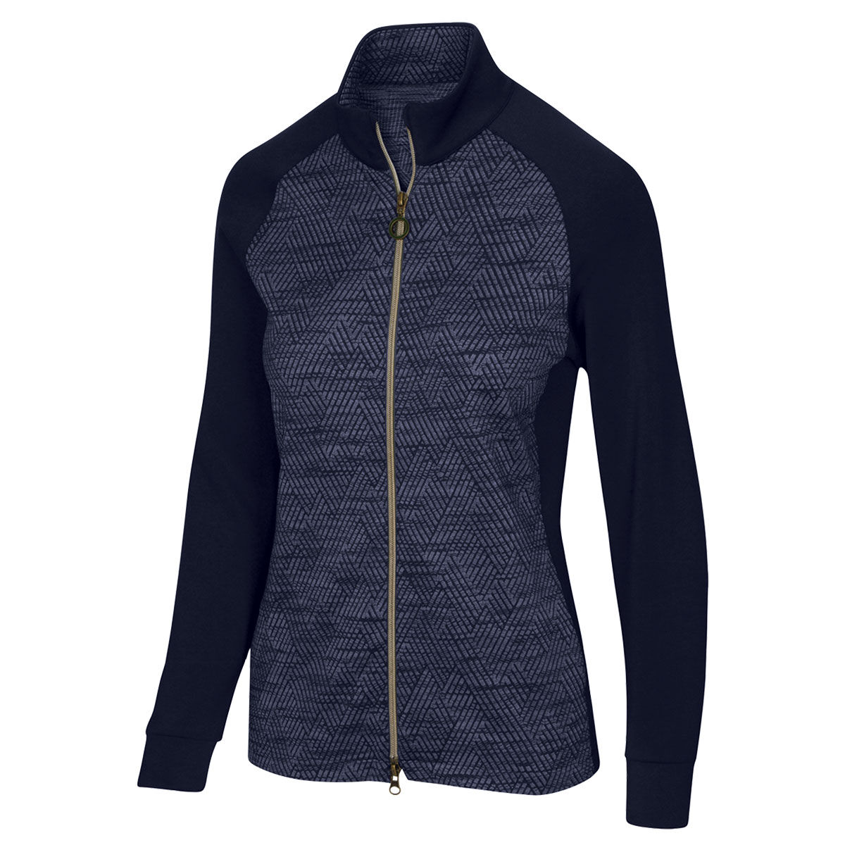 Greg Norman Womens Herringbone Golf Jacket, Female, Navy blue, Xs | American Golf