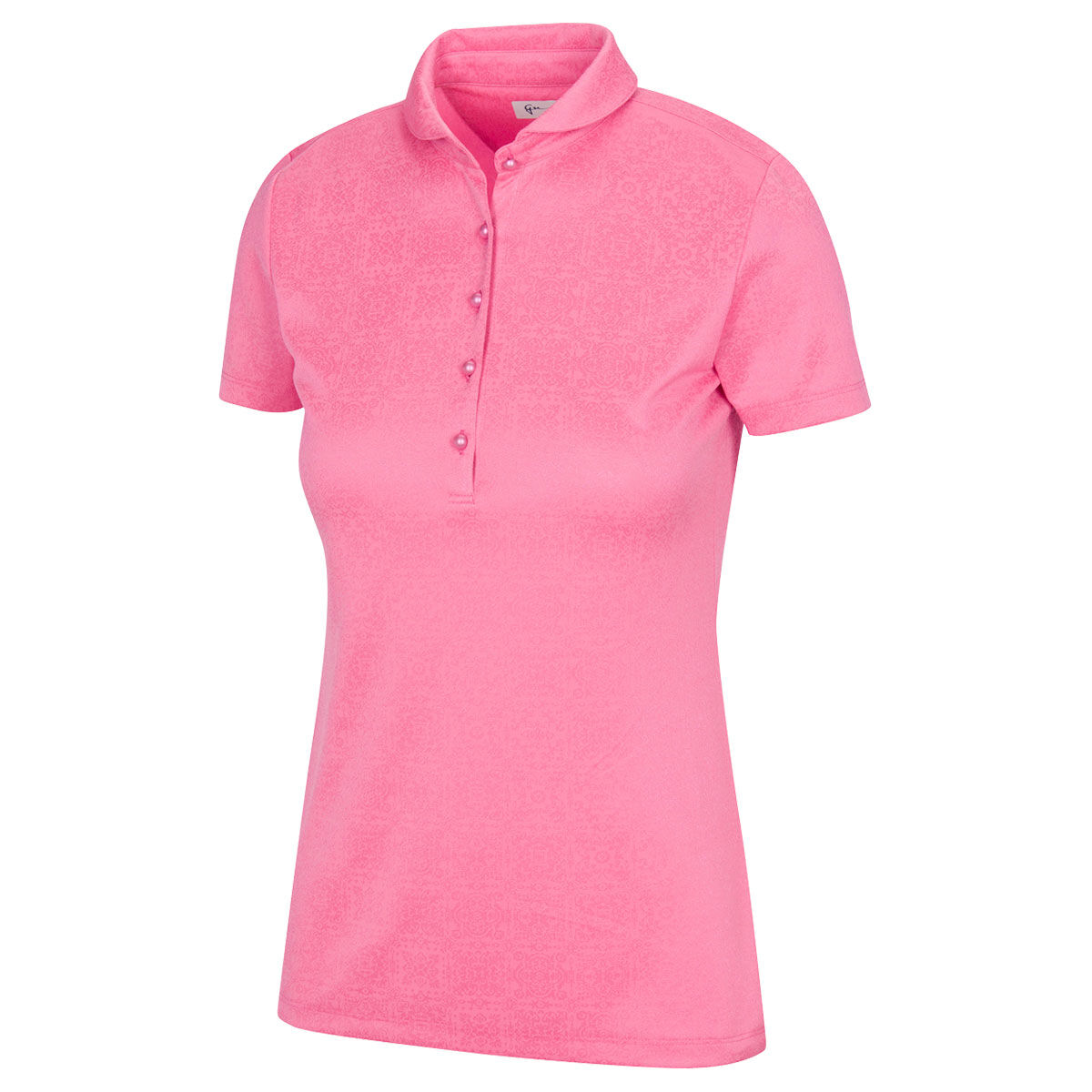 Greg Norman Womens Quinto Golf Polo Shirt, Female, Peony, Xs | American Golf